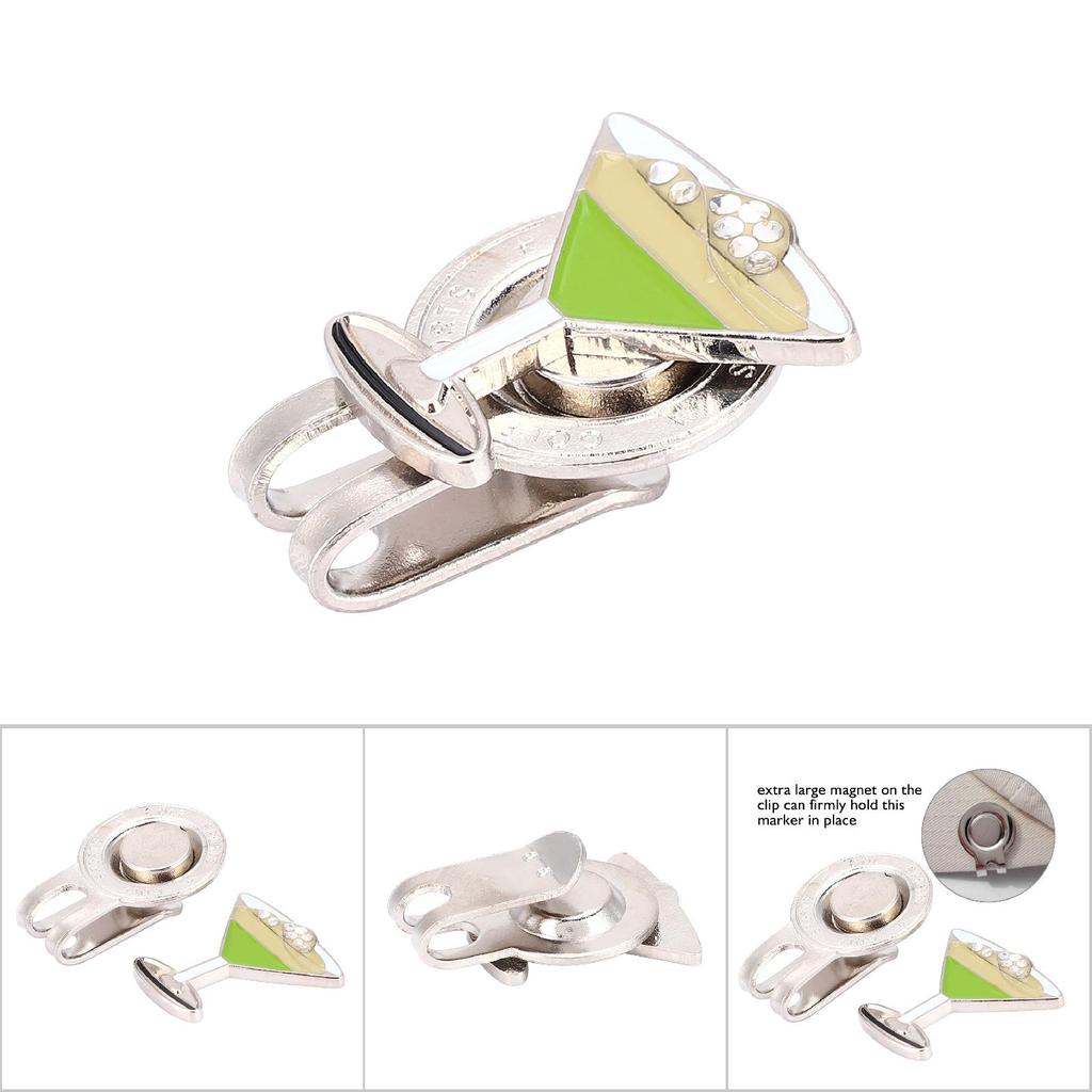 Durable Metal Golf Mini Magnetic Ball Marker Golfer Hat Visor Clip Accessory (2#)