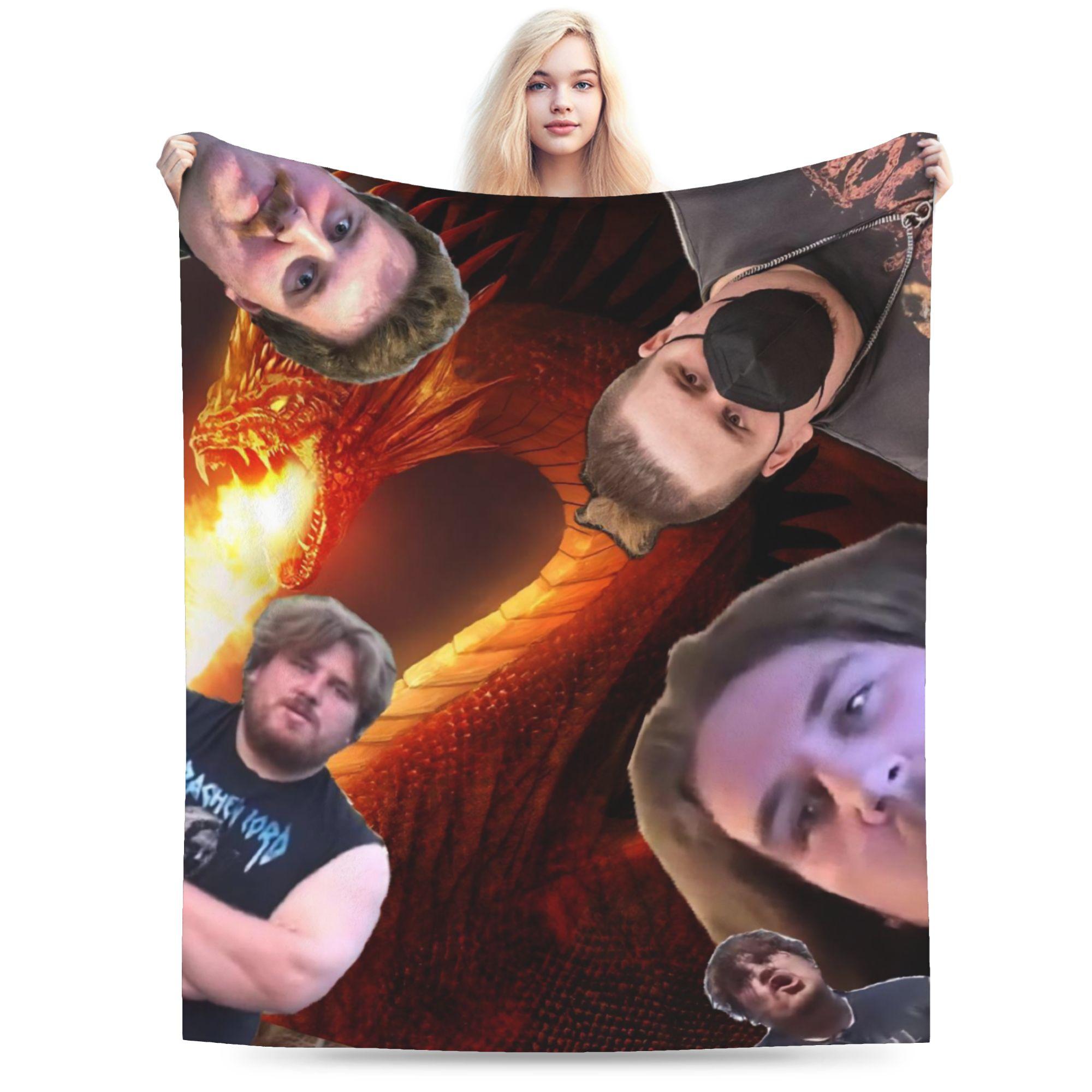 Drachenlord Poster   Blanket Quality Warm Soft  Throw Blanket Winter Child Bedroom Pattern Bedspread 75X95CM