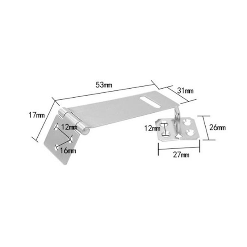 Portable Home Stainless Steel Hasp Door Lock Buckle Locker Latch Bolt Secure Y1 Portable Home Stainless Steel Hasp Door Lock Buckle Locker Latch Bolt Secure Y1