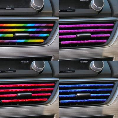 10 Stück Auto-Luftauslass-Zierstreifen, Auto-DIY-Innenraummodifikation, Upgrades, verchromte Farbe, Auto-Styling