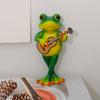 3D Spring Frogs Figurines for Outdoor Gardens Rustproofed Metal Art Decorations for Mother Day or Family Yard