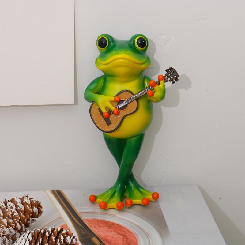 3D Spring Frogs Figurines for Outdoor Gardens Rustproofed Metal Art Decorations for Mother Day or Family Yard