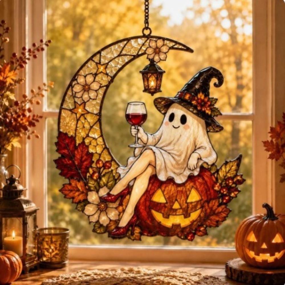 Hanging Halloween Suncatcher Window Decor Window Hanging Ornament for Halloween