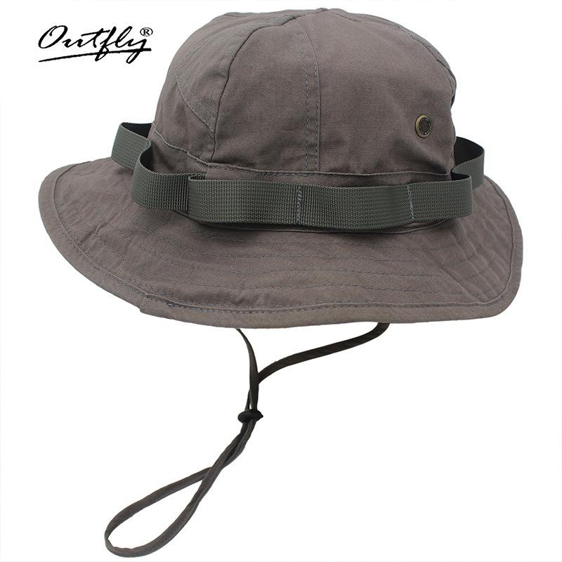 Spring and Summer New Functional Washing Sun Hat Men's Sunscreen Retro Cotton Tooling Wind Bucket Hat Explosion