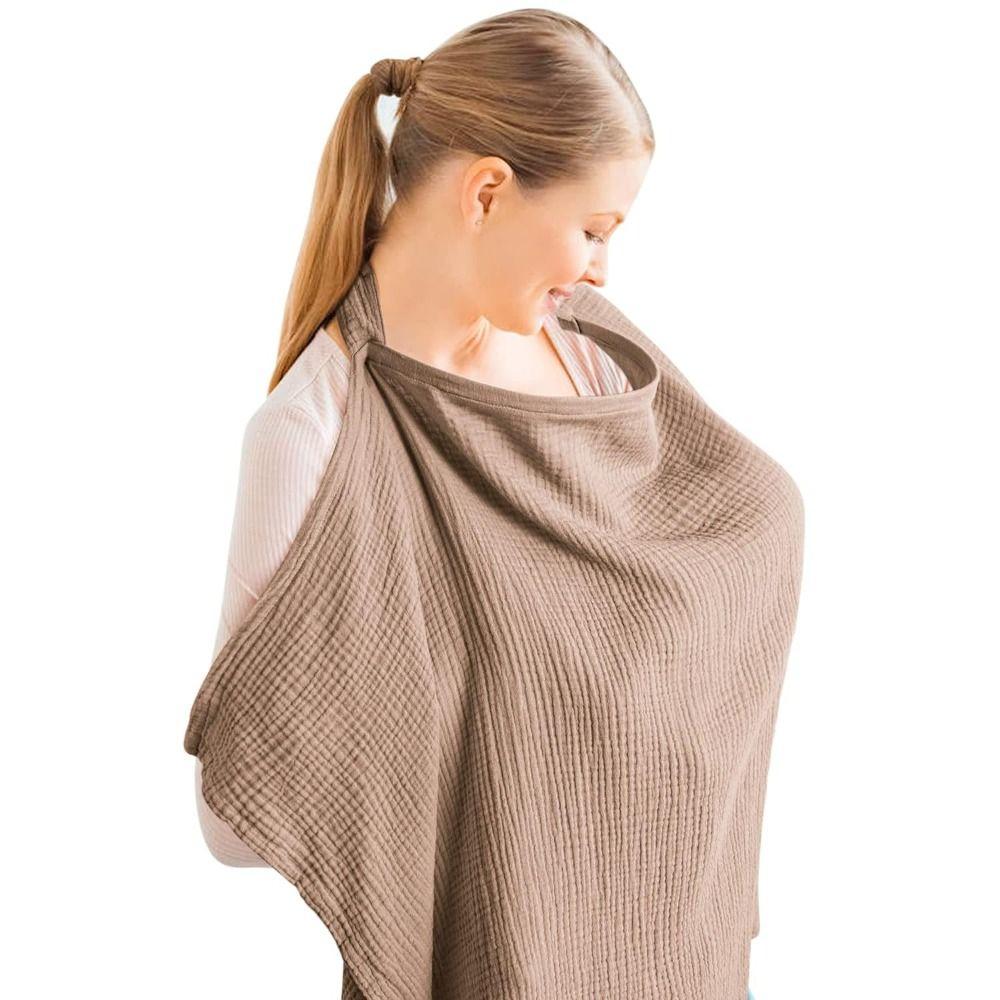Solid Color Breastfeeding Cover Cotton Nursing Apron  Baby Feeding Supplies