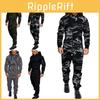 Herren Camouflage Jumpsuit mit Kapuze und Reißverschluss Perfekt für den täglichen Gebrauch