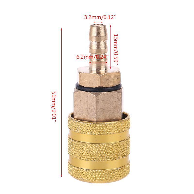 Hardwarová spojka a zástrčka 8mm 6.5MM Pevná mosaz Rychlospojky pro vzduch 1/4" NPT Zesílená měď Nafukovací spoj