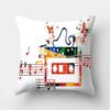 Colorful Graffiti Musical Instrument Print Pillowcase Car Ornaments Office Living Room Home Pillowcase