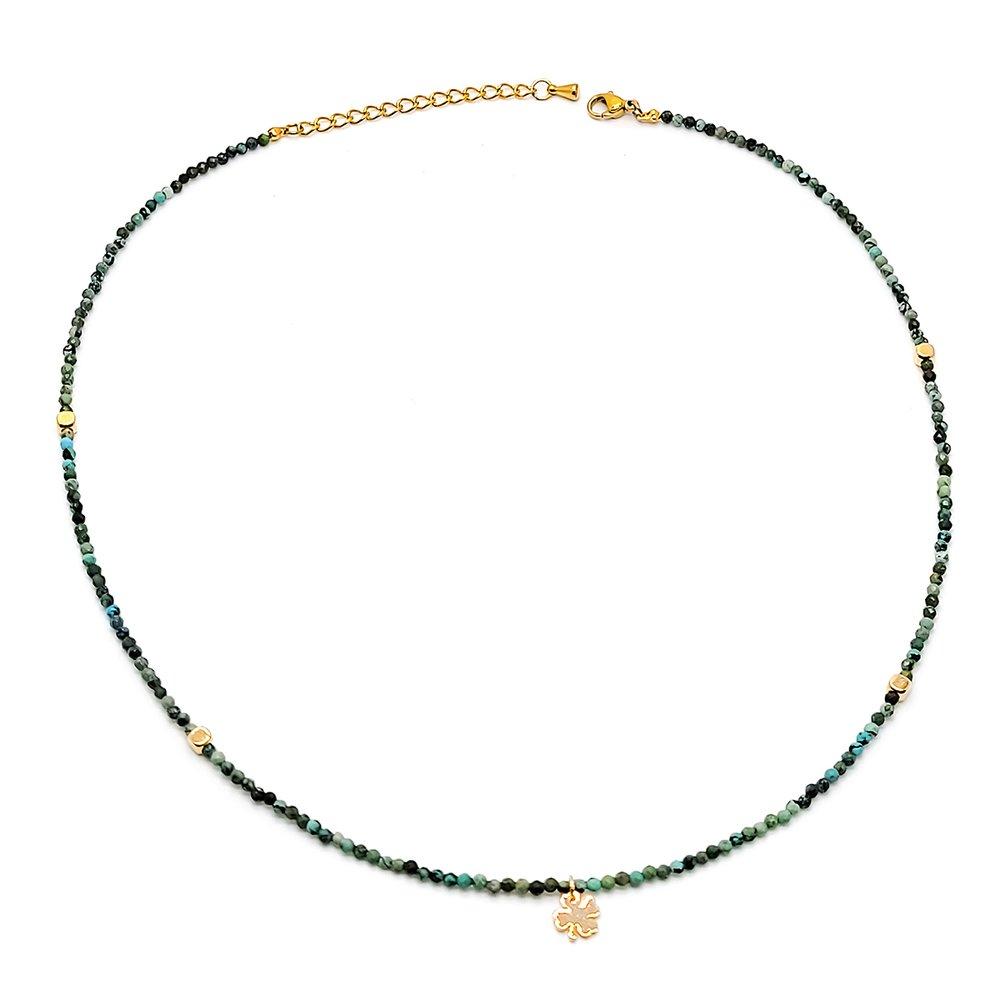2mm turquoise gemstone necklace