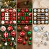 44 Pieces Multipurpose Spherical PET Christmas Tree Ornament with Hanging Loop