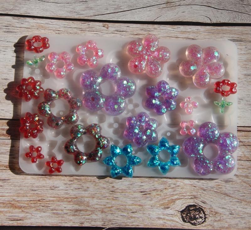 3D Flower Earring Mold For Handmade Earrings And Pendants Made Of Premium Silicone Crafting Tool