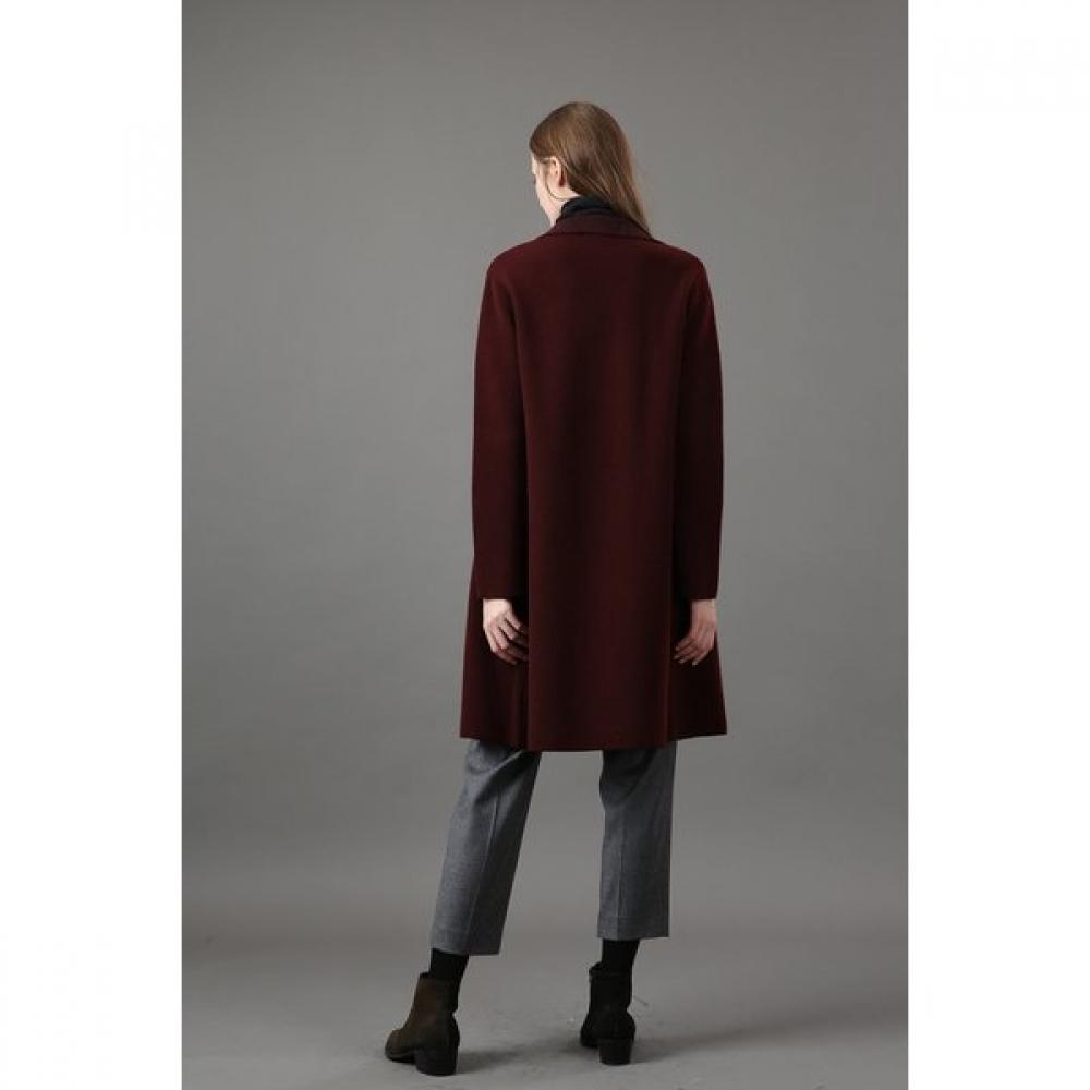 FURINA Cashmere Fine Wool Herringbone Coat Tailored Collar