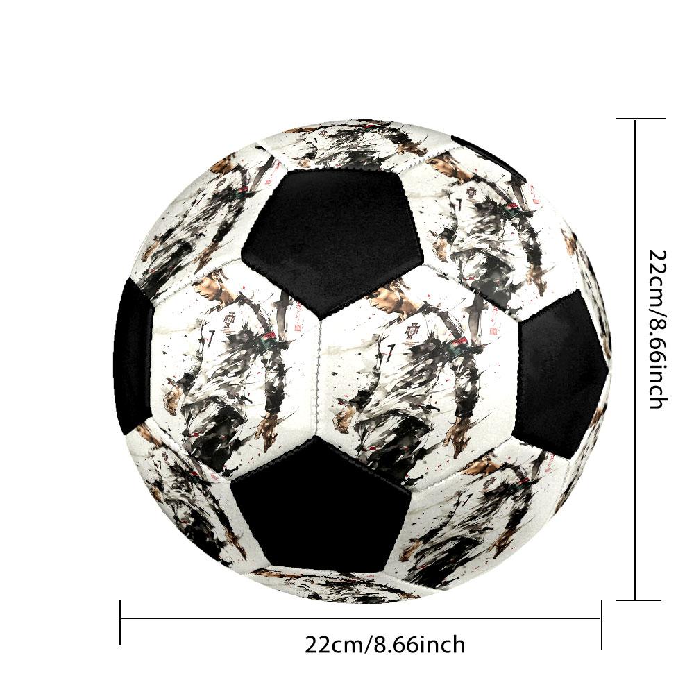 1 pz Pallone da Calcio Cristiano Ronaldo Taglia 5 Pallone da Calcetto Indoor Colorato alla Moda Gioco in Giardino - Ottimo Regalo per gli Appassionati di Sport HE44