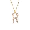 Luxury 26 Letter Necklace Women Unique Design White Zircon Crystal Collarbone Chain Party Jewelry Christmas Gift
