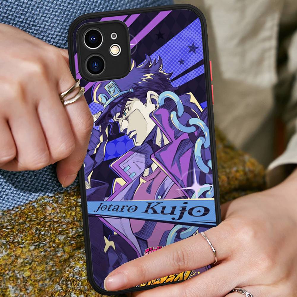 Anime Jojo Bizarre Adventure For IPhone 16 15 14 Plus 13 12 11 Pro Max X XS MAX Translucent Matte Shockproof Cover