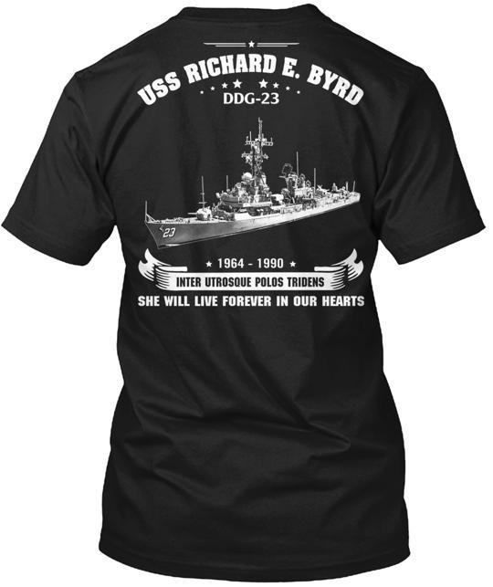 USS Richard E. Byrd DDG 23 Tee T-Shirt Made in the USA Size S to 5XL