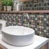 40pc Peel and Stick 3D Mosaic Tile Stickers Self Adhesive Crystal Tiles for Kitchen Bathroom Wall Backsplash Renovation