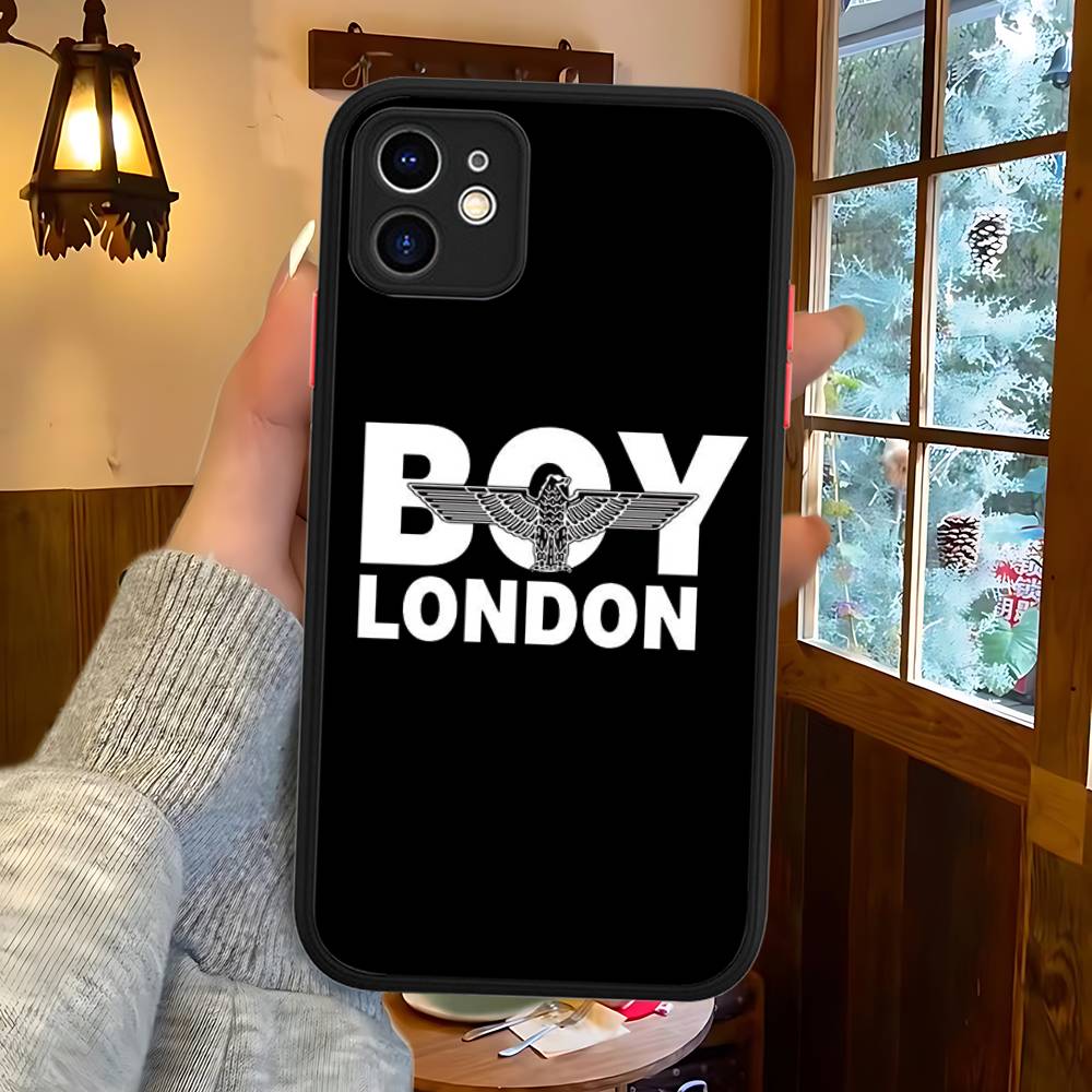 

Classic Punk Logo B-Boy L-London For IPhone 16 15 14 13 12 11 Pro Max X XS MAX Plus Translucent Black Phone Cover iphone 14pro max