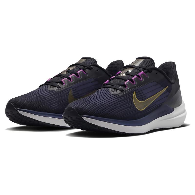 Nike Air Zoom Winflo 9 'Black Gold Suede' Sneakers DD6203-007