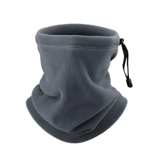 

М який баф-шарф однотонний з куліскою Флісове спорядження для шиї для їзди на велосипеді сірий