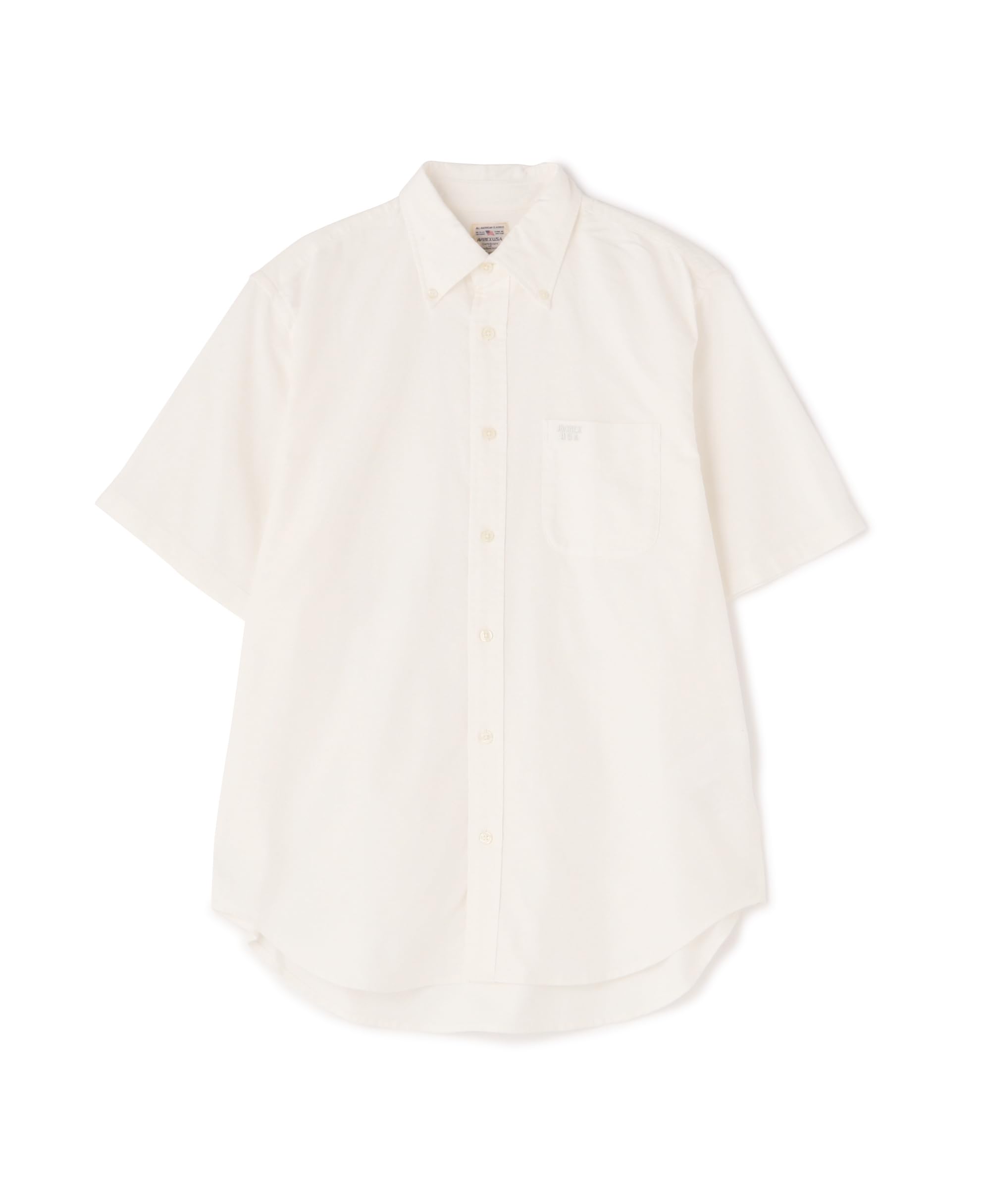 

DAILY BASIC OXFORD S S SHIRT Basic Oxford Short Sleeve Shirt L 030 White [AVIREX] B.D Button-down Men s 783-3923004