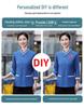Women's Three-Quarter Sleeve Hotel Attendant Uniform with Print Embroidery