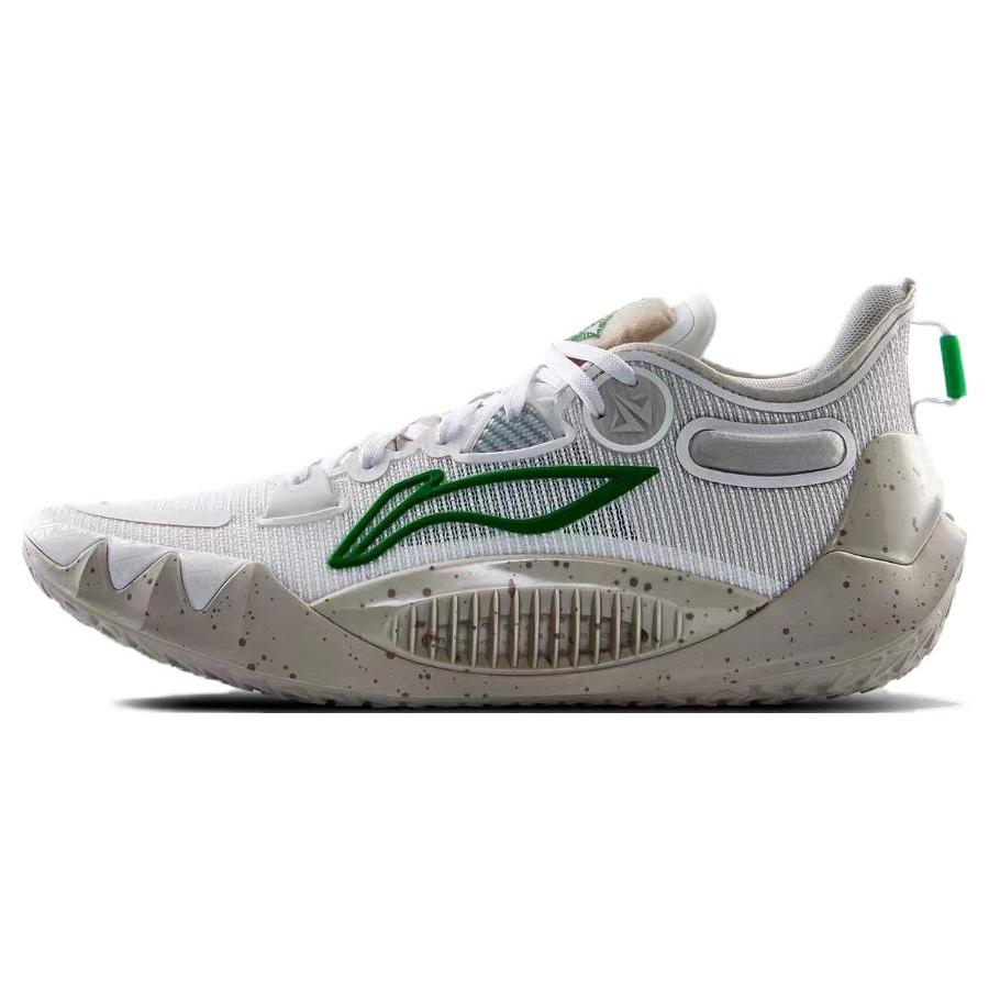 New LiNing JB1 Jimmy Butler 1 Black Eight Abrasion Resistant Rebound Low Top Basketball Shoes Men's White Green ABAS051-59