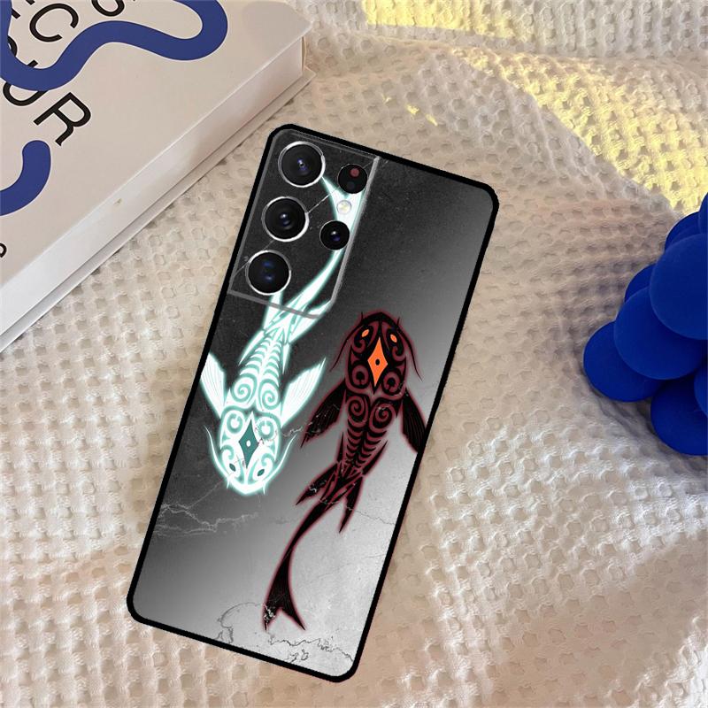 Yin Yang Koi Phone Case For Samsung Galaxy S25 S24 Ultra S9 S10 S20 S22 S21 Plus S23 FE Portector Cover