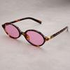 New Oval Sunglasses For Women Fashion Brand Black Small Frame Sun Glasses Female Retro Clear Lenses Eyewear Lady Trendy UV400