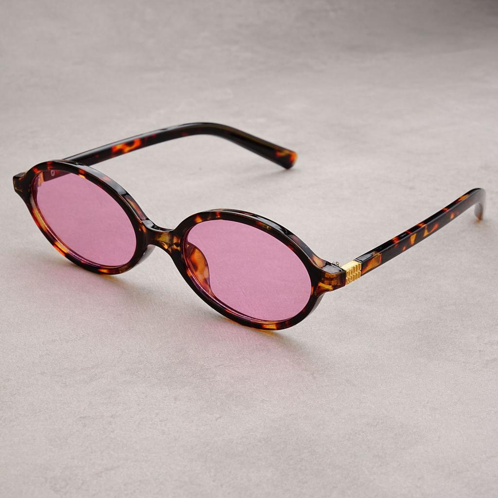New Oval Sunglasses For Women Fashion Brand Black Small Frame Sun Glasses Female Retro Clear Lenses Eyewear Lady Trendy UV400