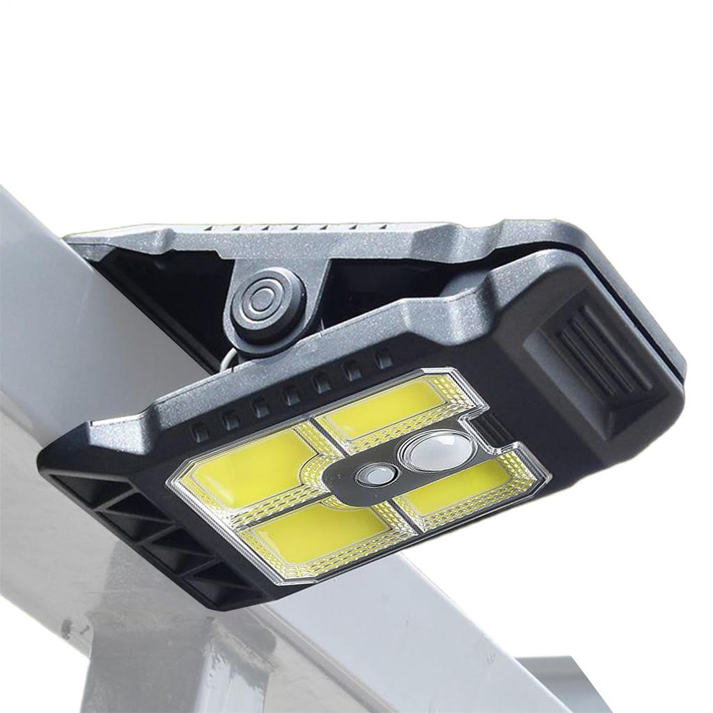 Solar Lights For Fence With Motion, Solar Lights Clamp, LED Security Lighting For Garden Fence, Camping, Patio, Garage Door