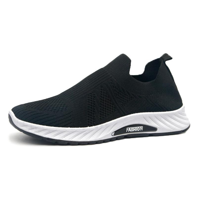 Men's Casual Walking Shoes Lightweight Breathable Knitted Mesh Running Shoes Slip On Tennis Sneakers Comfortable Gym Athletic Workout Shoes for Men