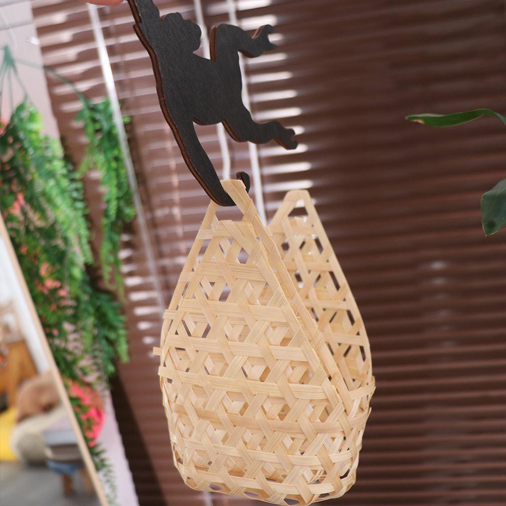 Wooden Wall Decoration Hook Monkey Shaped Key Hanger Simple Banana Balance Hook Living Room
