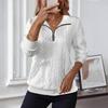 New Autumn and Winter Casual Lapel Zipper Long-sleeved Pocket Hoodie for Women