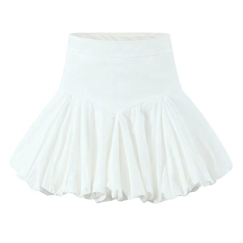 Fall and Winter New Women's Clothing Retro Romantic Large Skirt High Waist A- Line Short Skirt (with Safety Pants Inside)