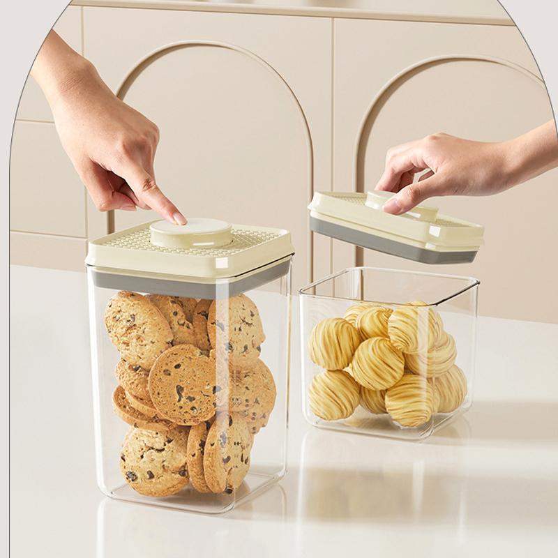 Stackable Airtight Storage Containers Transparent Plastic Food Containers For Kitchen Organization BPA Free Pantry Storage For C