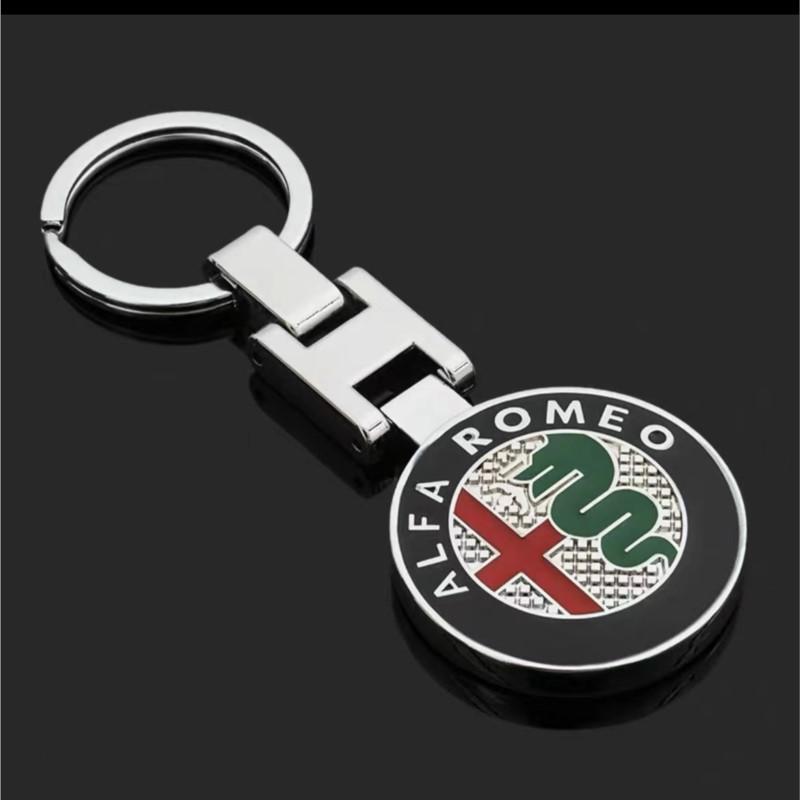Zinc Alloy Key Ring Keychain Car Logo Accessories For Alfa Romeo Giulietta GT 159 147 156 Mito Brera Giulia F1 Stelvio Volante TM4