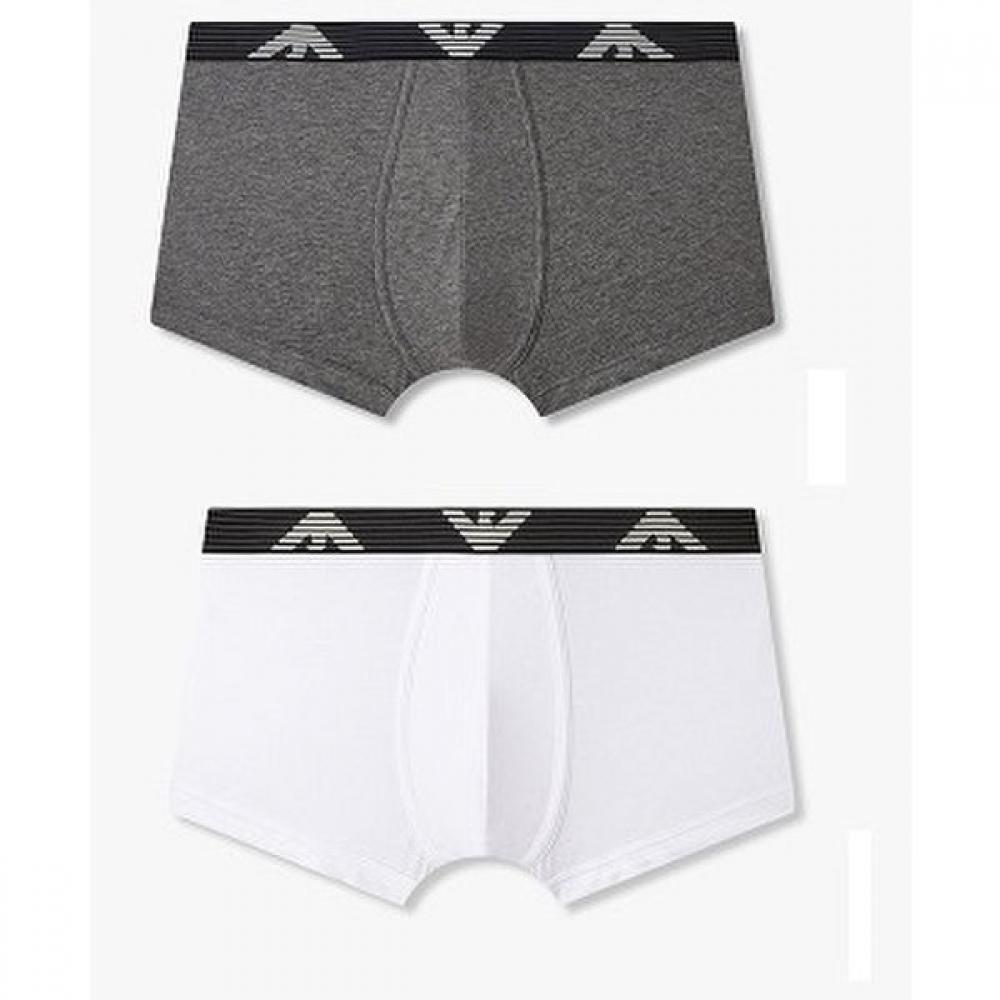 Emporio Armani Мужской набор из 2 хлопковых полосатых трусов S 0815112010 0815112011 M(100)