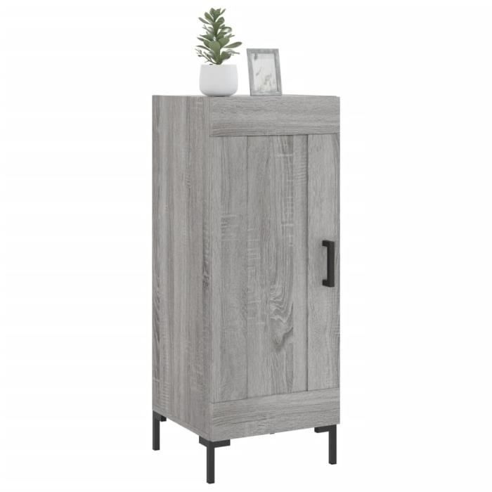 VidaXL Buffet Sonoma Grey 34.5x34x90 Cm Engineered Wood 830450