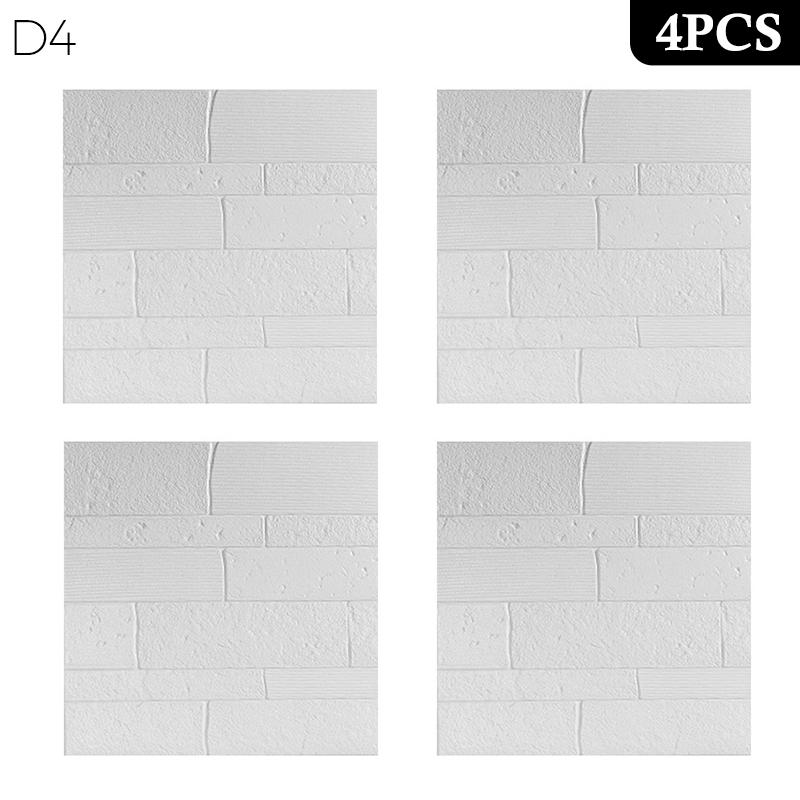 1/4Pcs 3D Foam Ceiling Self-Adhesive Anti-Collision Wall Stickers Waterproof Peel And Stick Background Wallpaper Bed Room Decor