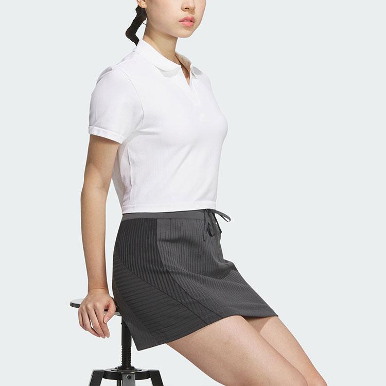 Adidas Seamless Polo Shirt Simple Quick-Dry Sports Casual Short Sleeve Polo Women Tops JE1437