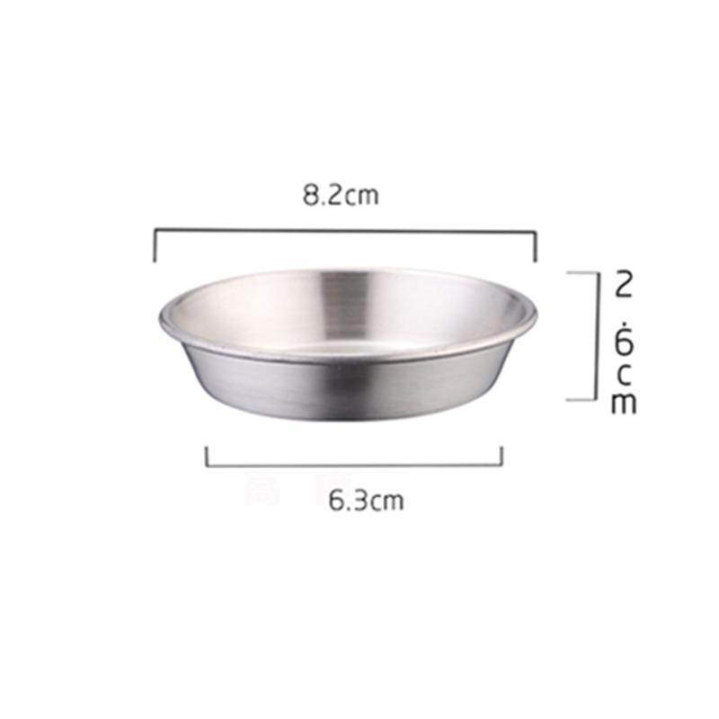 1PC Saucer Seasoning Dish Stainless Steel Spice Plate Western Restaurant Salad Small Bowl Tableware Kitchen Condime Serving Tray