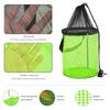 Nylon Net Baits Storage Cage for Keep Crayfish Minnows Floating Fishing Basket Bucket Foldable Fishing Net Holder