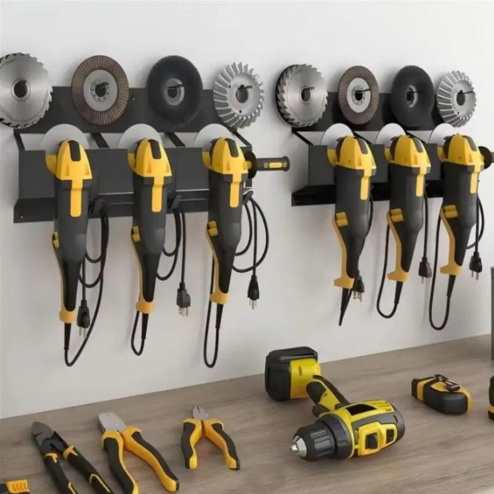 Large Capacity Hand Tool Organizer Rust Proof Metal Storage Rack Fixed Polishers Holder