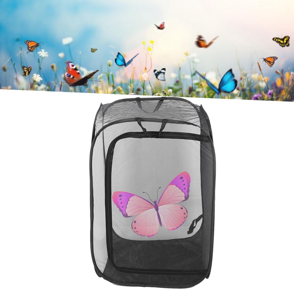 Foldable Stick Insect Cage Housing Enclosure Breeding Cages Net Cloth Insect Mesh CageL