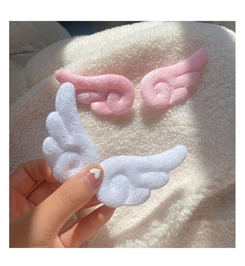 2Pcs 7cm Angel Wings Super Cute Angel Wing Plush Hairpin Girl Hair Clip Accessories Barrettes Hairgrip Headdress Headwear