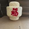 Chinese Wedding Photography Props: Rattan Hollow Lanterns with Red Background Decoration