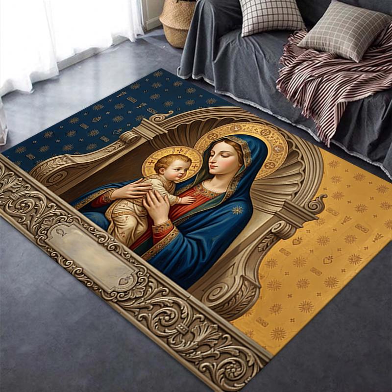 2025 New The Holy Mother Carpet Rug for Living Room Bedroom Home Sofa Decoration,Kids play Non-slip Floor Mat12