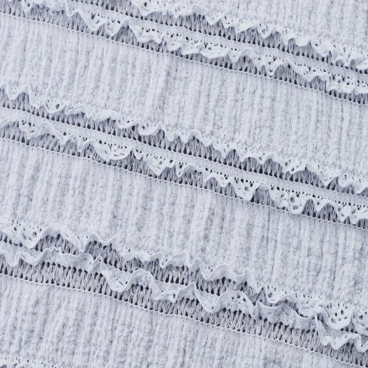 Yuchang-Spitze: Französischer süßer, mehrlagiger, plissierter, gerüschter Rand, venezianischer Spitzenstoff im Waldstil