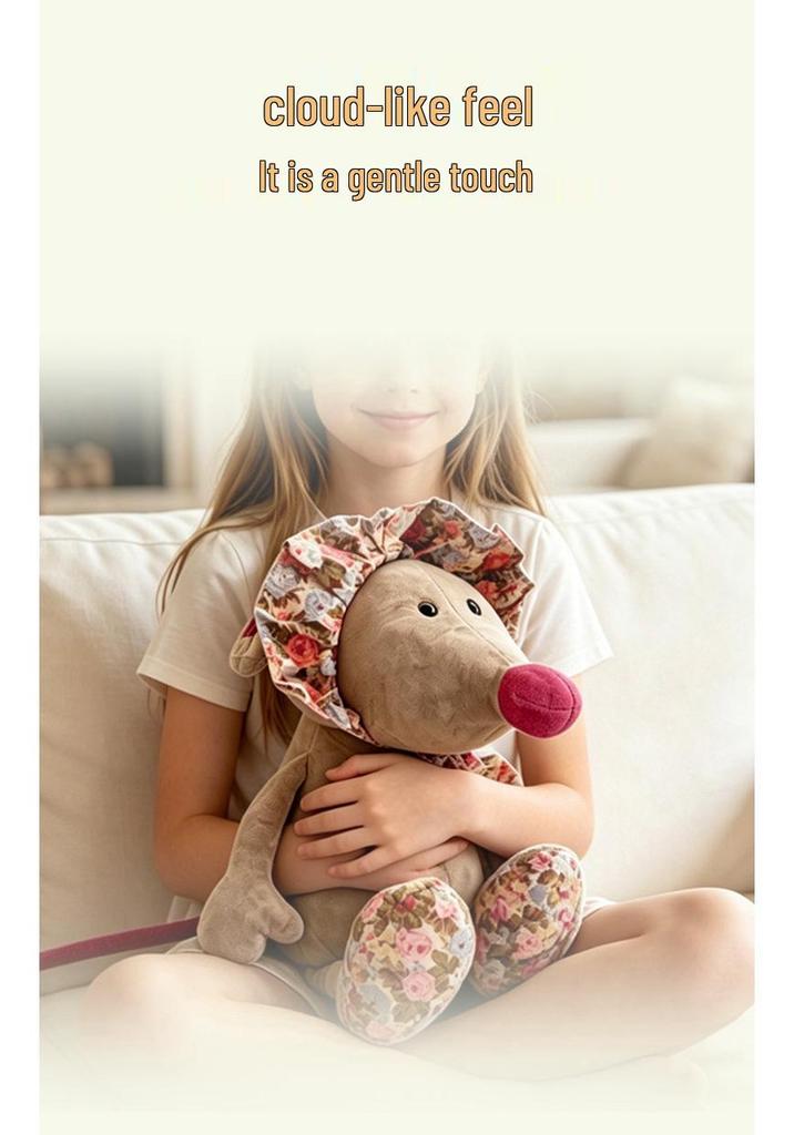 Adorable Mouse Plush Toy: Flower Cloth, Children's Hug Pillow & Soothing Doll - Perfect Birthday Gift